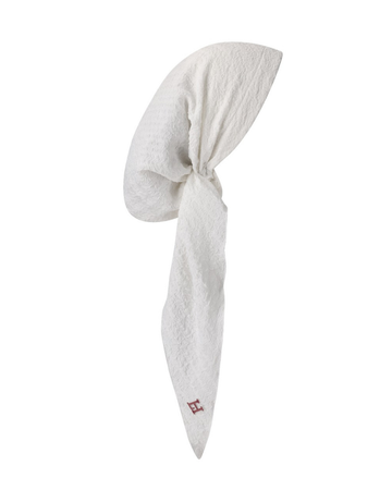 Lizi Headwear T-C-BX-2502 White Shadow Wave Adjustable Pre-Tied Bandanna with Velvet Grip Myselflingerie.com